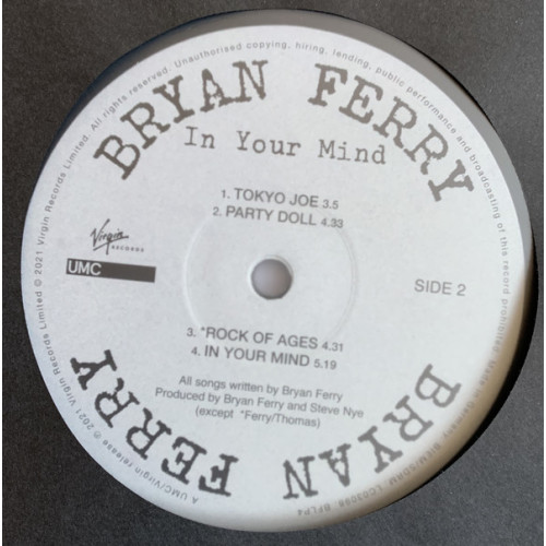 BRYAN FERRY - IN YOUR MIND 1977/2021 (0602577227462) VIRGIN/UNIVERSAL/EU MINT BRYAN FERRY - IN YOUR MIND 1977/2021 (0602577227462) VIRGIN/UNIVERSAL/EU MINT