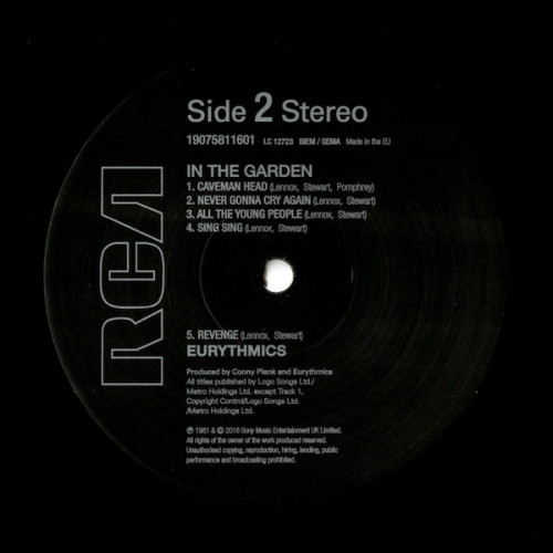 EURYTHMICS - IN THE GARDEN 1981/2018 (0190758116013) RCA/SONY/EU MINT EURYTHMICS - IN THE GARDEN 1981/2018 (0190758116013) RCA/SONY/EU MINT