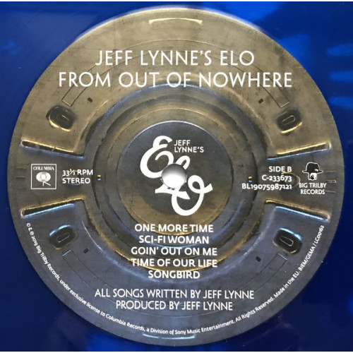 ELECTRIC LIGHT ORCHESTRA - FROM OUT OF NOWHERE 2019 (LTD, BLUE, 0190759971314) COLUMBIA/SONY/EU MINT ELECTRIC LIGHT ORCHESTRA - FROM OUT OF NOWHERE 2019 (LTD, BLUE, 0190759971314) COLUMBIA/SONY/EU MINT