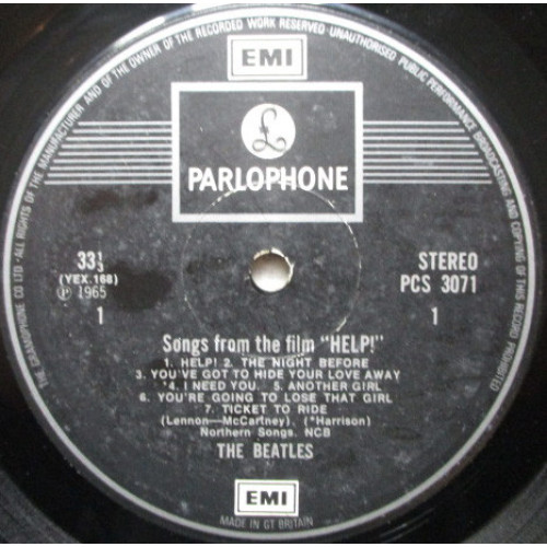 BEATLES - HELP! 1965/2012 (PCS 3071, REMASTERED, 180 gm.) EMI/APPLE/EU MINT BEATLES - HELP! 1965/2012 (PCS 3071, REMASTERED, 180 gm.) EMI/APPLE/EU MINT