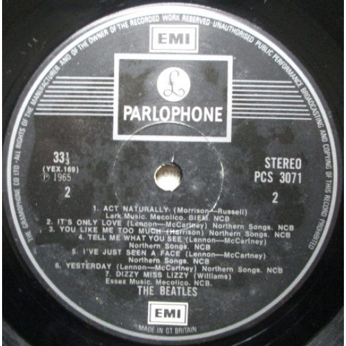 BEATLES - HELP! 1965/2012 (PCS 3071, REMASTERED, 180 gm.) EMI/APPLE/EU MINT BEATLES - HELP! 1965/2012 (PCS 3071, REMASTERED, 180 gm.) EMI/APPLE/EU MINT