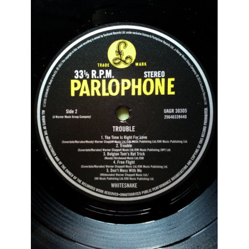 WHITESNAKE - TROUBLE 1978/2014 (UAGR 30305) GAT, PARLAPHONE/EU MINT WHITESNAKE - TROUBLE 1978/2014 (UAGR 30305) GAT, PARLAPHONE/EU MINT