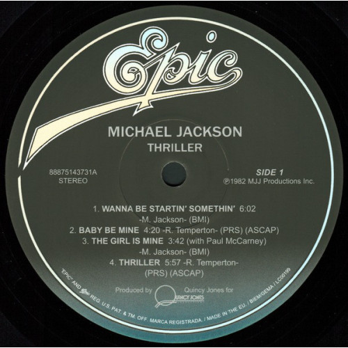MICHAEL JACKSON – THRILLER 1982/2015 (88875143731) EPIC/EU MINT MICHAEL JACKSON – THRILLER 1982/2015 (88875143731) EPIC/EU MINT