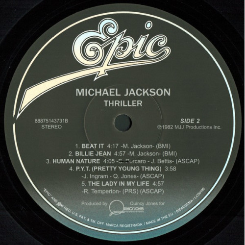 MICHAEL JACKSON – THRILLER 1982/2015 (88875143731) EPIC/EU MINT MICHAEL JACKSON – THRILLER 1982/2015 (88875143731) EPIC/EU MINT
