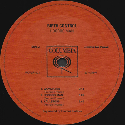 BIRTH CONTROL - HOODOO MAN 1972/2016 (MOVLP1523, 180 gm.) GAT, MUSIC ON VINYL/EU MINT BIRTH CONTROL - HOODOO MAN 1972/2016 (MOVLP1523, 180 gm.) GAT, MUSIC ON VINYL/EU MINT