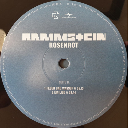 RAMMSTEIN - ROSENROT 2 LP Set 2005/2017 (2729675, 180 gm.) GAT, UNIVERSAL/EU MINT RAMMSTEIN - ROSENROT 2 LP Set 2005/2017 (2729675, 180 gm.) GAT, UNIVERSAL/EU MINT