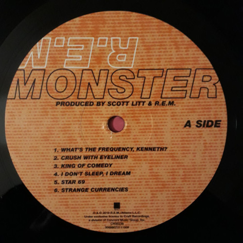 REM - MONSTER 1994/2019 2 LP SET (0888072111493) CRAFT RECORDINGS/EU MINT REM - MONSTER 1994/2019 2 LP SET (0888072111493) CRAFT RECORDINGS/EU MINT