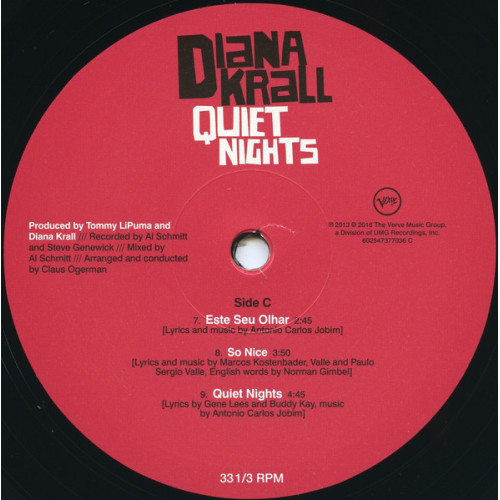 DIANA KRALL - QUIET NIGHTS 2 LP 2009/2016 (602547377012, 180 gm. 2 Bonus Tracks) VERVE/GER. MINT DIANA KRALL - QUIET NIGHTS 2 LP 2009/2016 (602547377012, 180 gm. 2 Bonus Tracks) VERVE/GER. MINT