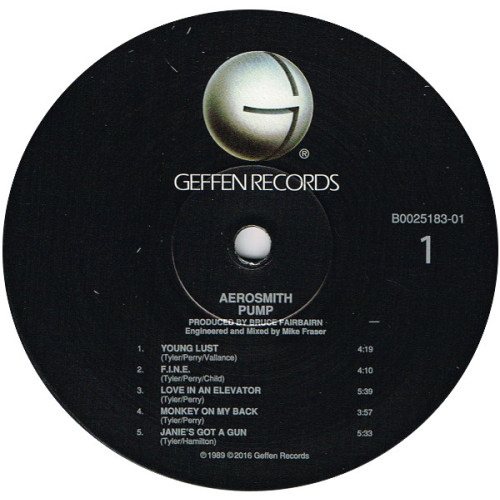 AEROSMITH – PUMP 1989/2016 (B0025183-01, 180 gm.) GEFFEN RECORDS/EU MINT AEROSMITH – PUMP 1989/2016 (B0025183-01, 180 gm.) GEFFEN RECORDS/EU MINT