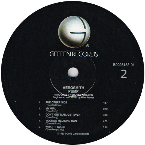 AEROSMITH – PUMP 1989/2016 (B0025183-01, 180 gm.) GEFFEN RECORDS/EU MINT AEROSMITH – PUMP 1989/2016 (B0025183-01, 180 gm.) GEFFEN RECORDS/EU MINT