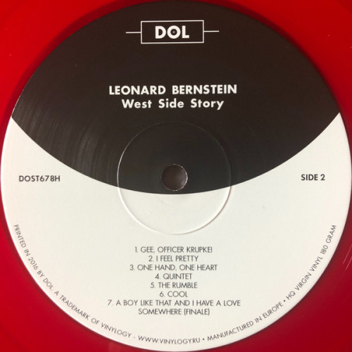 LEONARD BERNSTEIN – WEST SIDE STORY 1961/2016 (DOST1678, 180 gm.) DOL/EU MINT LEONARD BERNSTEIN – WEST SIDE STORY 1961/2016 (DOST1678, 180 gm.) DOL/EU MINT