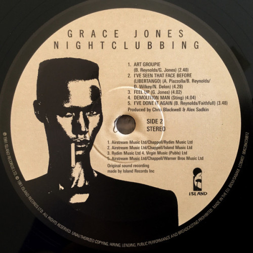 GRACE JONES – NIGHTCLUBBING 2009 (0042284236812, LTD) ISLAND RECORDS/EU MINT GRACE JONES – NIGHTCLUBBING 2009 (0042284236812, LTD) ISLAND RECORDS/EU MINT