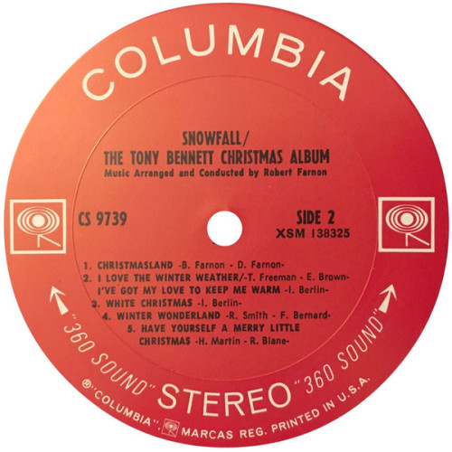 TONY BENNETT - SNOWFALL (THE TONY BENNETT CHRISTMAS ALBUM) 1968/2021 (CS 9739) COLUMBIA/EU MINT TONY BENNETT - SNOWFALL (THE TONY BENNETT CHRISTMAS ALBUM) 1968/2021 (CS 9739) COLUMBIA/EU MINT