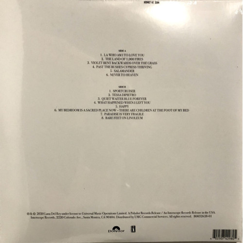 LANA DEL REY - VIOLET BENT BACKWARDS OVER THE GRASS 2020 (B0032628-01) POLYDOR/EU MINT LANA DEL REY - VIOLET BENT BACKWARDS OVER THE GRASS 2020 (B0032628-01) POLYDOR/EU MINT