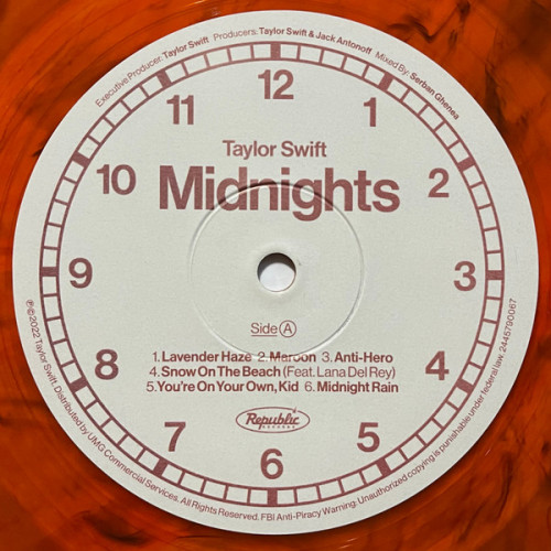 TAYLOR SWIFT - MIDNIGHTS 2022 (2445790067, LTD., Blood Moon Marbled) REPUBLIC/EU MINT TAYLOR SWIFT - MIDNIGHTS 2022 (2445790067, LTD., Blood Moon Marbled) REPUBLIC/EU MINT