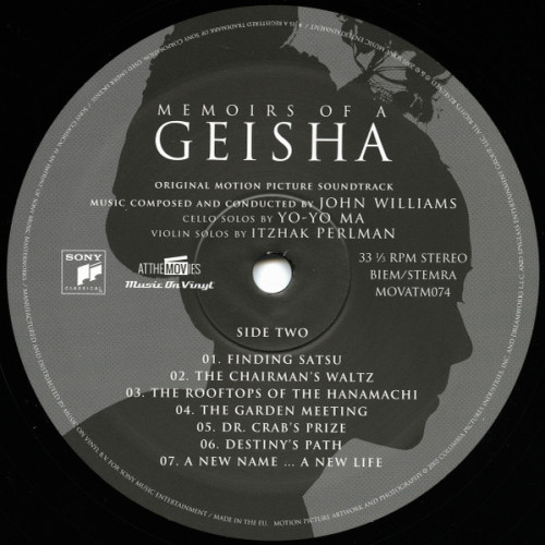 JOHN WILLIAMS  - MEMOIRS OF A GEISHA 2 LP Set 2023 (MOVATM074, LTD, Translucent Blue) SONY/EU MINT JOHN WILLIAMS  - MEMOIRS OF A GEISHA 2 LP Set 2023 (MOVATM074, LTD, Translucent Blue) SONY/EU MINT
