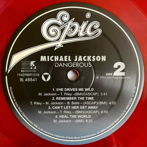 MICHAEL JACKSON – DANGEROUS 2 LP Set 1991/2021 (19439889101, LTD., Red & Black Swirl) EPIC/EU MINT MICHAEL JACKSON – DANGEROUS 2 LP Set 1991/2021 (19439889101, LTD., Red & Black Swirl) EPIC/EU MINT
