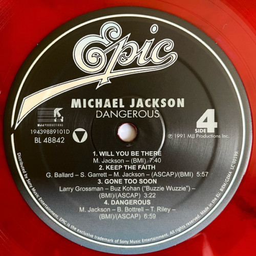 MICHAEL JACKSON – DANGEROUS 2 LP Set 1991/2021 (19439889101, LTD., Red & Black Swirl) EPIC/EU MINT MICHAEL JACKSON – DANGEROUS 2 LP Set 1991/2021 (19439889101, LTD., Red & Black Swirl) EPIC/EU MINT