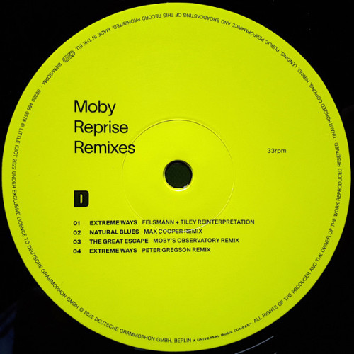 MOBY - REPRISE REMIXES 2 LP Set 2022 (486 0576) DEUTSCHE GRAMMOPHON/EU MINT MOBY - REPRISE REMIXES 2 LP Set 2022 (486 0576) DEUTSCHE GRAMMOPHON/EU MINT