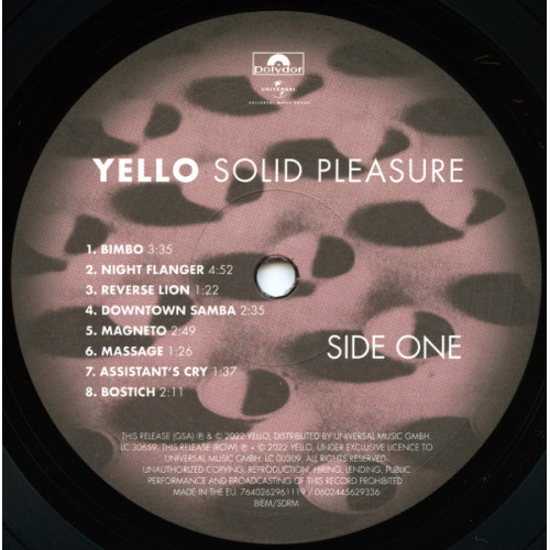YELLO - SOLID PLEASURE / I.T. SPLASH 2 LP Set 1980/2022 (7640262961119, LTD.) UNIVERSAL/EU MINT YELLO - SOLID PLEASURE / I.T. SPLASH 2 LP Set 1980/2022 (7640262961119, LTD.) UNIVERSAL/EU MINT