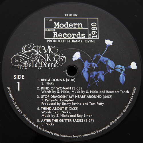 STEVIE NICKS - BELLA DONNA 1981/2016 (R1 38139, 180 gm.) MODERN RECORDS/EU MINT STEVIE NICKS - BELLA DONNA 1981/2016 (R1 38139, 180 gm.) MODERN RECORDS/EU MINT