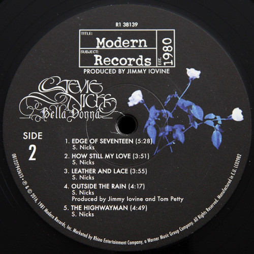 STEVIE NICKS - BELLA DONNA 1981/2016 (R1 38139, 180 gm.) MODERN RECORDS/EU MINT STEVIE NICKS - BELLA DONNA 1981/2016 (R1 38139, 180 gm.) MODERN RECORDS/EU MINT