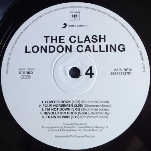 CLASH - LONDON CALLING 2 LP Set 1979/2015 (88875112701, 180 gm.) SONY MUSIC/EU MINT CLASH - LONDON CALLING 2 LP Set 1979/2015 (88875112701, 180 gm.) SONY MUSIC/EU MINT