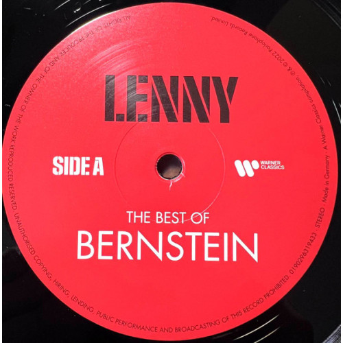 LEONARD BERNSTEIN - LENNY - THE BEST OF BERNSTEIN 2022 (LP 0190296319433) WARNER/EU MINT LEONARD BERNSTEIN - LENNY - THE BEST OF BERNSTEIN 2022 (LP 0190296319433) WARNER/EU MINT
