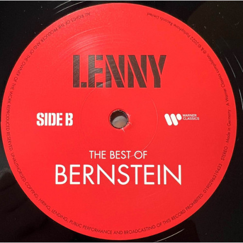 LEONARD BERNSTEIN - LENNY - THE BEST OF BERNSTEIN 2022 (LP 0190296319433) WARNER/EU MINT LEONARD BERNSTEIN - LENNY - THE BEST OF BERNSTEIN 2022 (LP 0190296319433) WARNER/EU MINT