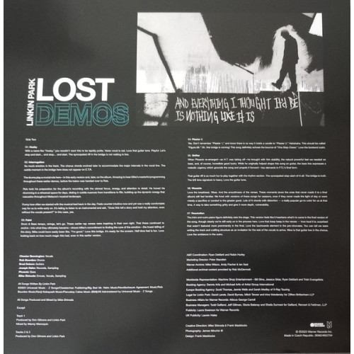 LINKIN PARK - LOST DEMOS 2024 (093624852704) WARNER RECORDS/EU MINT LINKIN PARK - LOST DEMOS 2024 (093624852704) WARNER RECORDS/EU MINT