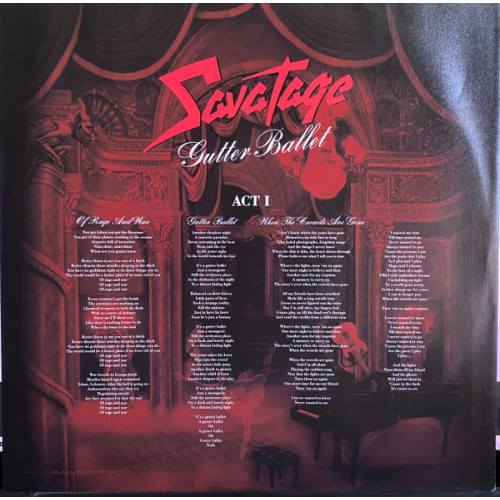 SAVATAGE - GUTTER BALLET 1989/2022 ( 0215694EMU, 180 gm.) EAR MUSIC CLASSICS/EU MINT SAVATAGE - GUTTER BALLET 1989/2022 ( 0215694EMU, 180 gm.) EAR MUSIC CLASSICS/EU MINT