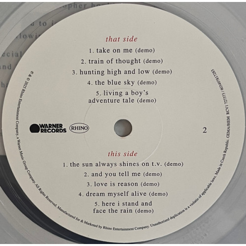 A-HA - HUNTING HIGH AND LOW 2025 (RCV1 727373, LTD. Crystal Clear) WARNER/EU MINT A-HA - HUNTING HIGH AND LOW 2025 (RCV1 727373, LTD. Crystal Clear) WARNER/EU MINT