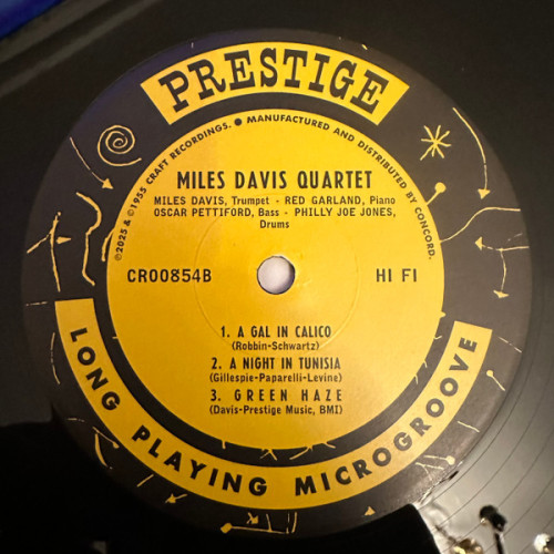 MILES DAVIS QUARTET - THE MUSINGS OF MILES 1955/2025 (CR00854, Mono, 180 gm.) CRAFT/EU MINT MILES DAVIS QUARTET - THE MUSINGS OF MILES 1955/2025 (CR00854, Mono, 180 gm.) CRAFT/EU MINT