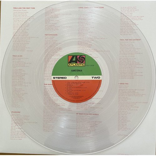 FOREIGNER - FOREIGNER 1977/2023 (RCV1 19109, LTD., Crystal Clear) ATLANTIC/EU MINT FOREIGNER - FOREIGNER 1977/2023 (RCV1 19109, LTD., Crystal Clear) ATLANTIC/EU MINT