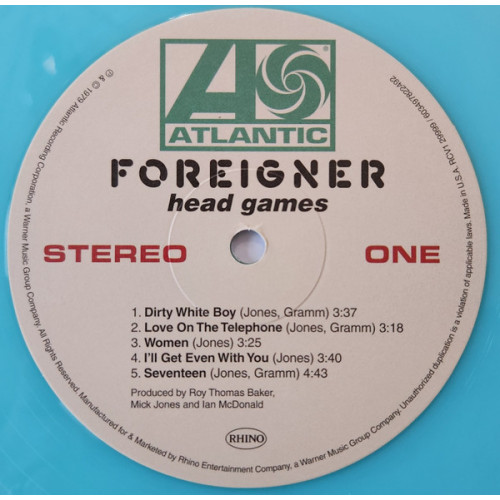 FOREIGNER - HEAD GAMES 2024 (RCV1 29999, Blue) ATLANTIC/EU MINT FOREIGNER - HEAD GAMES 2024 (RCV1 29999, Blue) ATLANTIC/EU MINT