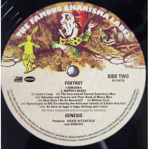 GENESIS - FOXTROT 1972/2014 (R1 516778, Deluxe Edition, 180 gm.) RHINO/EU MINT GENESIS - FOXTROT 1972/2014 (R1 516778, Deluxe Edition, 180 gm.) RHINO/EU MINT