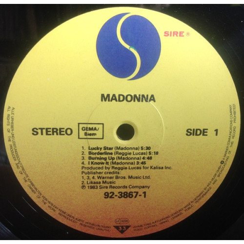 MADONNA - MADONNA 1983 (23867-1, Club Edition, RCA Music Service) SIRE/EU MINT MADONNA - MADONNA 1983 (23867-1, Club Edition, RCA Music Service) SIRE/EU MINT