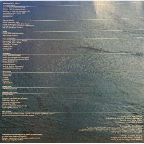 MIKE OLDFIELD - TUBULAR BELLS 2003 2025 (5021732515896, Blue) WARNER MUSIC SPAIN/EU MINT MIKE OLDFIELD - TUBULAR BELLS 2003 2025 (5021732515896, Blue) WARNER MUSIC SPAIN/EU MINT