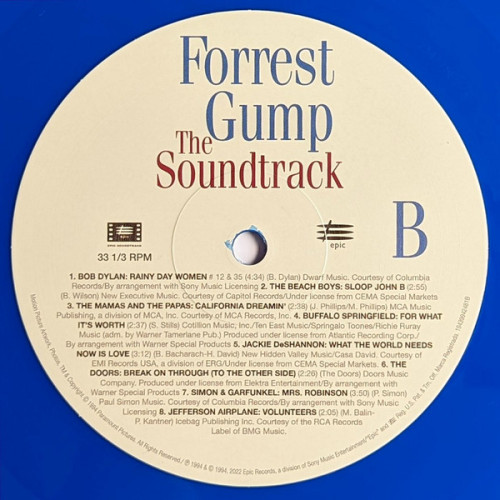 V/A - FORREST GUMP (THE SOUNDTRACK) 2 LP Set 1994/2022 (19439942481) EPIC/EU MINT V/A - FORREST GUMP (THE SOUNDTRACK) 2 LP Set 1994/2022 (19439942481) EPIC/EU MINT