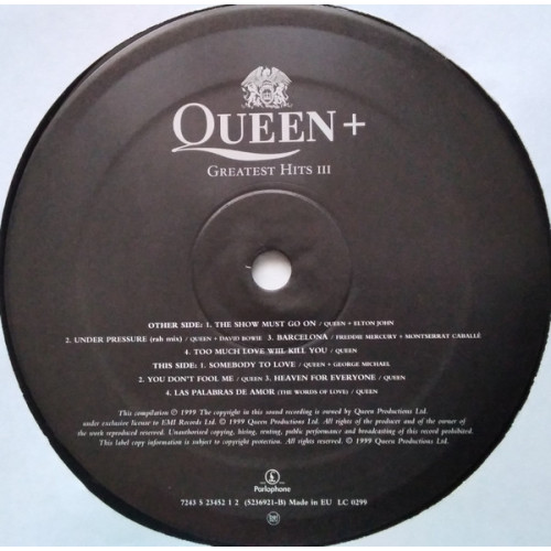 QUEEN - GREATEST HITS III, 2 LP Set 2024 (7243 5 23452 1 2, LTD.) PARLOPHONE/EU MINT QUEEN - GREATEST HITS III, 2 LP Set 2024 (7243 5 23452 1 2, LTD.) PARLOPHONE/EU MINT