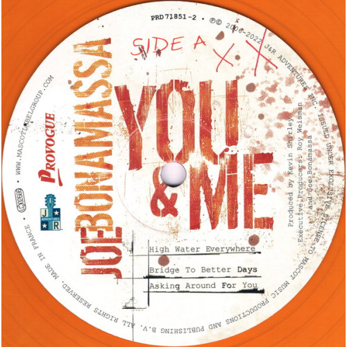 JOE BONAMASSA - YOU & ME 2 LP Set 2006/2022 (PRD7185 1-2, 180 gm., Orange) PROVOGUE/EU MINT JOE BONAMASSA - YOU & ME 2 LP Set 2006/2022 (PRD7185 1-2, 180 gm., Orange) PROVOGUE/EU MINT