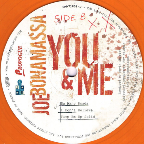 JOE BONAMASSA - YOU & ME 2 LP Set 2006/2022 (PRD7185 1-2, 180 gm., Orange) PROVOGUE/EU MINT JOE BONAMASSA - YOU & ME 2 LP Set 2006/2022 (PRD7185 1-2, 180 gm., Orange) PROVOGUE/EU MINT
