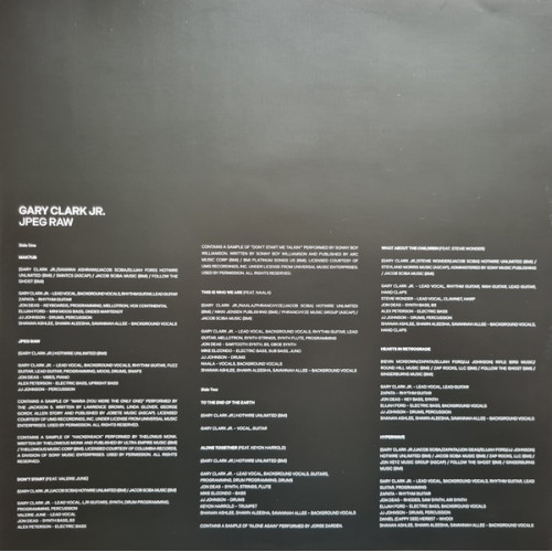 GARY CLARK JR. - JPEG RAW 2 LP Set 2024 (093624873105) WARNER RECORDS/EU MINT GARY CLARK JR. - JPEG RAW 2 LP Set 2024 (093624873105) WARNER RECORDS/EU MINT