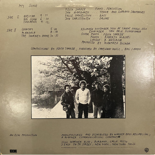 KEITH JARRETT - MY SONG 1978/2010 (ECM 1115, 180 gm.) ECM RECORDS/EU MINT KEITH JARRETT - MY SONG 1978/2010 (ECM 1115, 180 gm.) ECM RECORDS/EU MINT