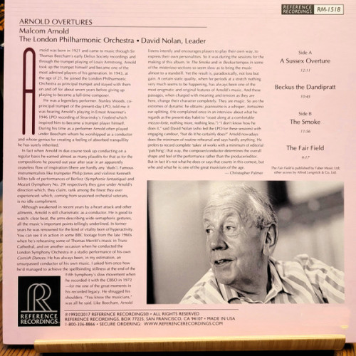 MALCOLM ARNOLD - ARNOLD OVERTURES 1992/2017 (RM-1518, 180 gm.) REFERENCE/USA MINT MALCOLM ARNOLD - ARNOLD OVERTURES 1992/2017 (RM-1518, 180 gm.) REFERENCE/USA MINT