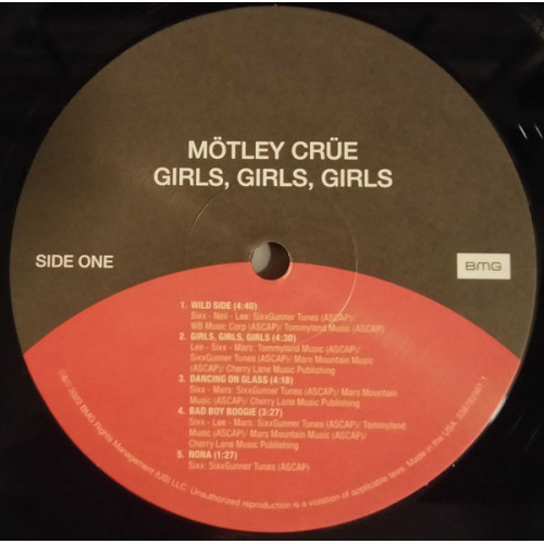MOTLEY CRUE - GIRLS, GIRLS, GIRLS 1987/2022 (538782561) BMG/USA MINT MOTLEY CRUE - GIRLS, GIRLS, GIRLS 1987/2022 (538782561) BMG/USA MINT