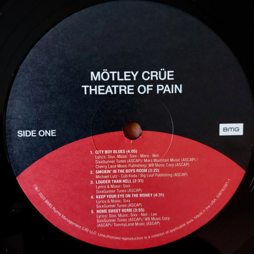 MOTLEY CRUE - THEATRE OF PAIN 1985/2022 (538782581) BMG/USA MINT MOTLEY CRUE - THEATRE OF PAIN 1985/2022 (538782581) BMG/USA MINT