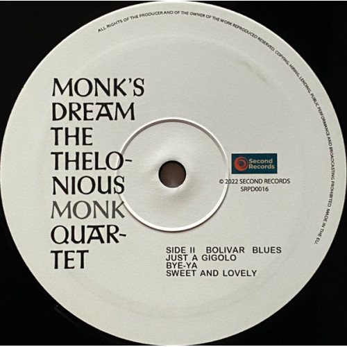 THELONIOUS MONK QUARTET - MONK THELONIOUS MONK QUARTET - MONK