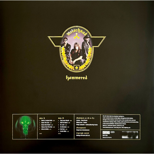 MOTORHEAD - HAMMERED 2002/2022 (BMGCAT370LPX, LTD., Yellow & Black) BMG/EU MINT MOTORHEAD - HAMMERED 2002/2022 (BMGCAT370LPX, LTD., Yellow & Black) BMG/EU MINT