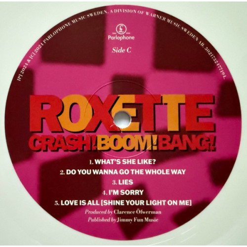 ROXETTE - CRASH! BOOM! BANG! 2 LP Set 1994/2024 (5021732477194) WARNER MUSIC SWEDEN/EU MINT ROXETTE - CRASH! BOOM! BANG! 2 LP Set 1994/2024 (5021732477194) WARNER MUSIC SWEDEN/EU MINT